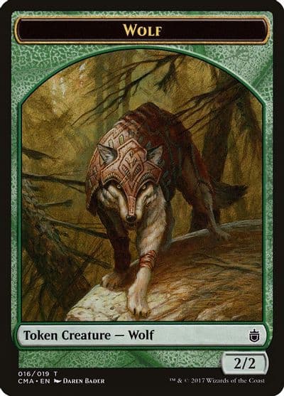 Wolf Token 016 Commander Anthology Magic card