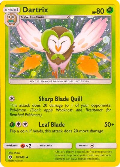 Dartrix (Cosmos Holo) Blister Exclusives Pokemon card
