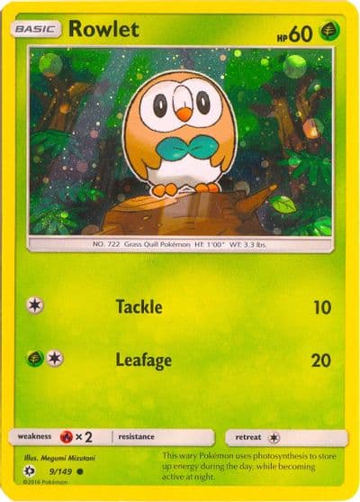 Rowlet (Cosmos Holo) Miscellaneous Cards & Products Pokemon card