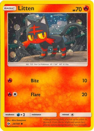 Litten (Cosmos Holo) Miscellaneous Cards & Products Pokemon card