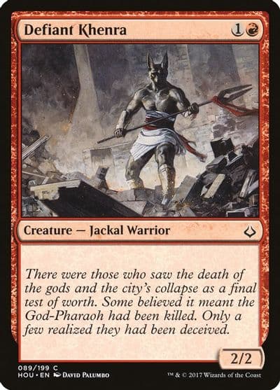 Defiant Khenra Hour of Devastation Magic card