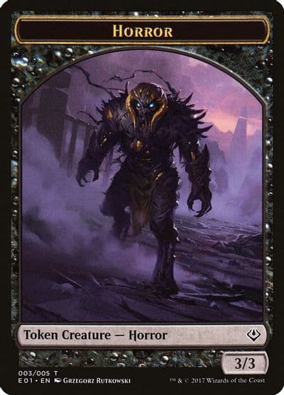 Horror Zombie Double Sided Token Archenemy: Nicol Bolas Magic card