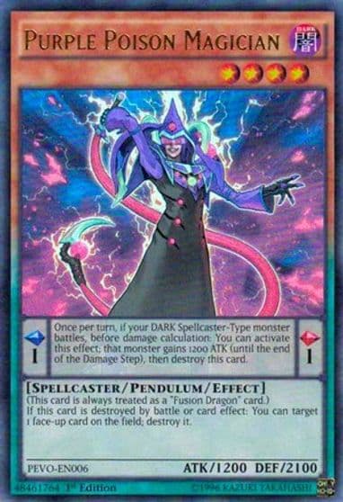 Purple Poison Magician Pendulum Evolution Yu-Gi-Oh! card