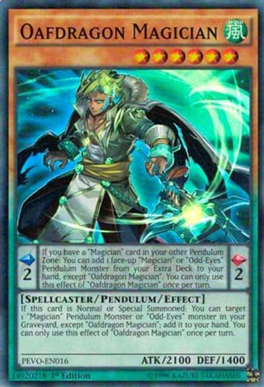 Oafdragon Magician Pendulum Evolution Yu-Gi-Oh! card