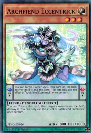 Archfiend Eccentrick Pendulum Evolution Yu-Gi-Oh! card