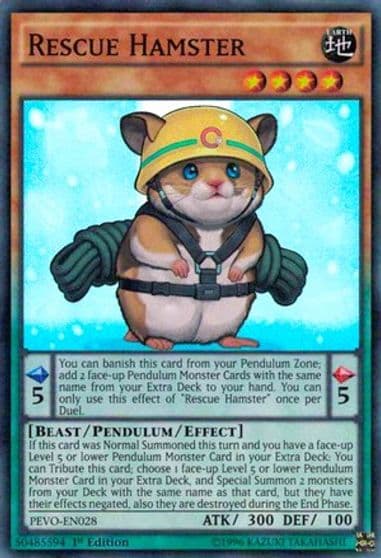 Rescue Hamster Pendulum Evolution Yu-Gi-Oh! card