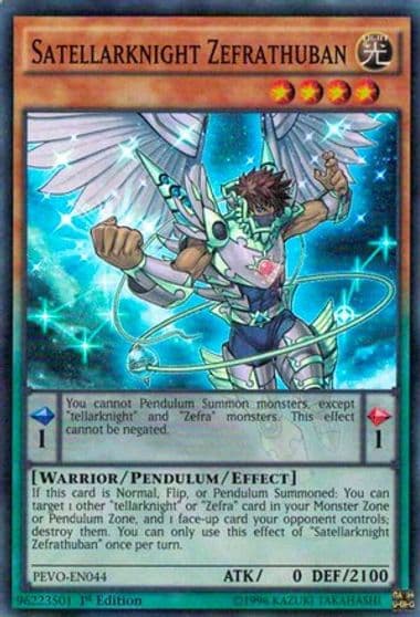 Satellarknight Zefrathuban Pendulum Evolution Yu-Gi-Oh! card