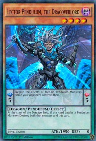 Lector Pendulum the Dracoverlord Pendulum Evolution Yu-Gi-Oh! card
