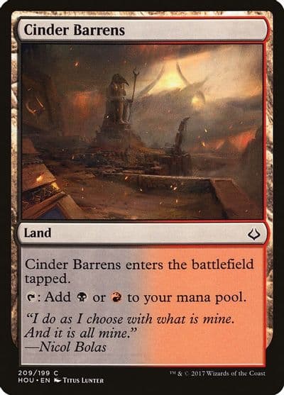 Cinder Barrens Hour of Devastation Magic card