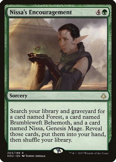 Nissas Encouragement Hour of Devastation Magic card