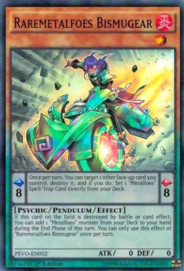 Raremetalfoes Bismugear Pendulum Evolution Yu-Gi-Oh! card