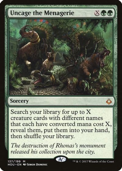 Uncage the Menagerie Hour of Devastation Magic card