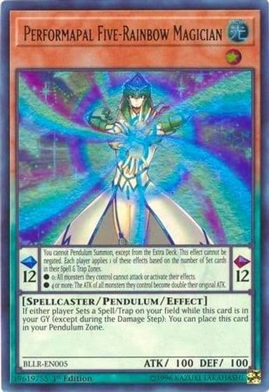 Performapal Five Rainbow Magician Battles of Legend: Light's Revenge Yu-Gi-Oh! card