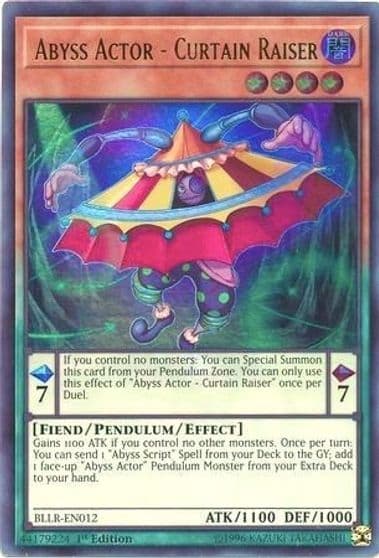 Abyss Actor Curtain Raiser Battles of Legend: Light's Revenge Yu-Gi-Oh! card