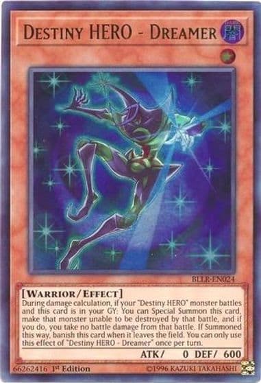 Destiny HERO Dreamer Battles of Legend: Light's Revenge Yu-Gi-Oh! card