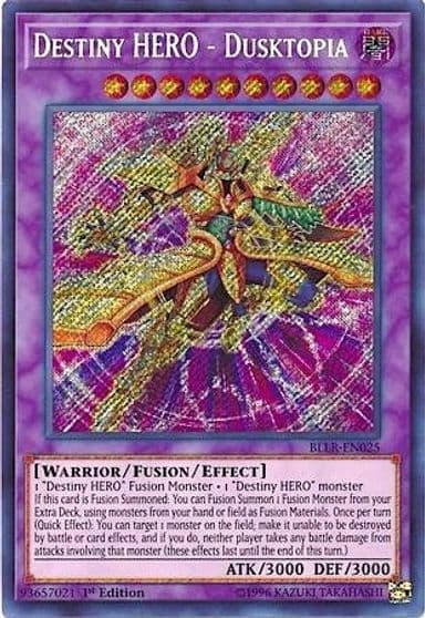 Destiny HERO Dusktopia Battles of Legend: Light's Revenge Yu-Gi-Oh! card