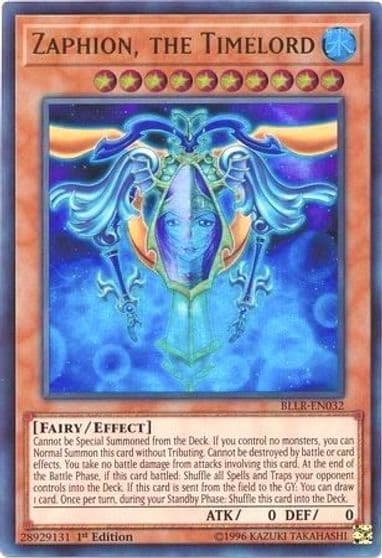 Zaphion the Timelord Battles of Legend: Light's Revenge Yu-Gi-Oh! card