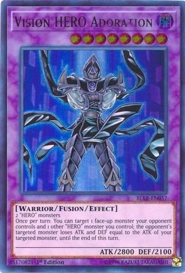 Vision HERO Adoration Battles of Legend: Light's Revenge Yu-Gi-Oh! card