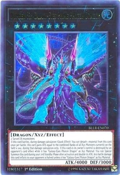 Number 62 Galaxy Eyes Prime Photon Dragon Battles of Legend: Light's Revenge Yu-Gi-Oh! card