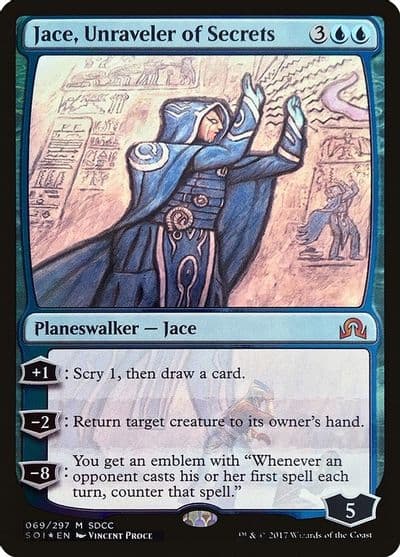Jace Unraveler of Secrets SDCC 2017 Exclusive Media Promos Magic card