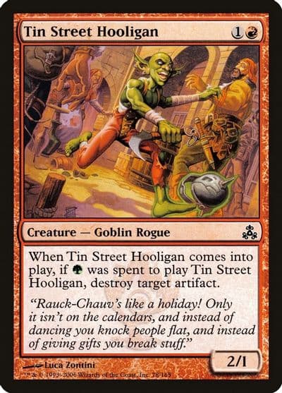 Tin Street Hooligan Guildpact Magic card