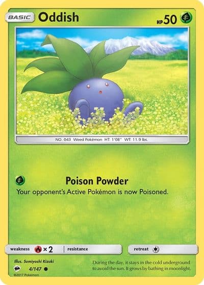 Oddish SM - Burning Shadows Pokemon card