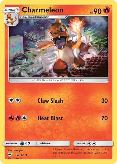Charmeleon SM - Burning Shadows Pokemon card