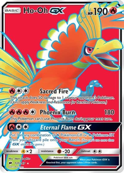 Ho-Oh GX (Full Art) SM - Burning Shadows Pokemon card