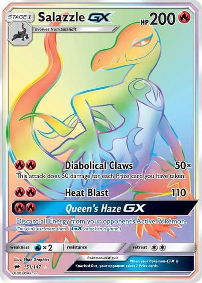 Salazzle GX (Secret) SM - Burning Shadows Pokemon card