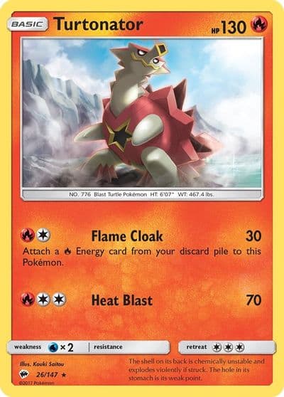 Turtonator SM - Burning Shadows Pokemon card