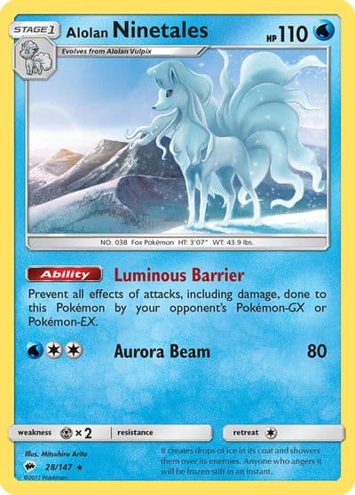 Alolan Ninetales SM - Burning Shadows Pokemon card