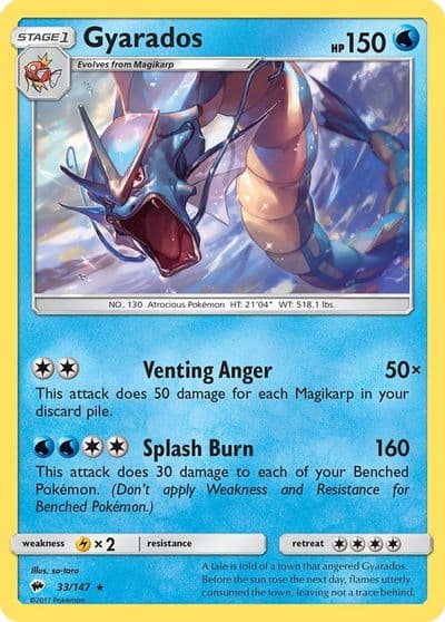 Gyarados SM - Burning Shadows Pokemon card