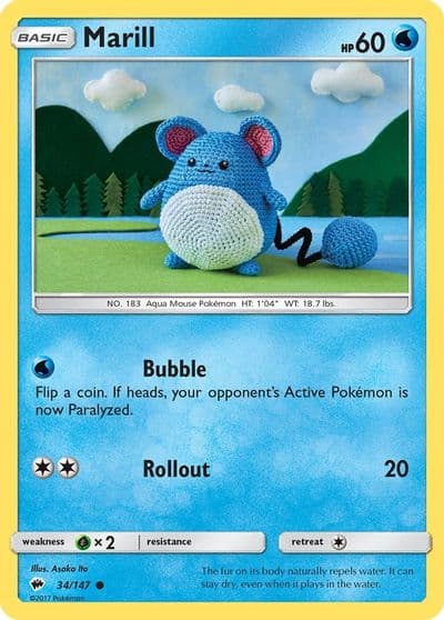 Marill SM - Burning Shadows Pokemon card