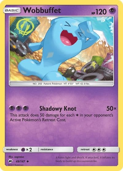 Wobbuffet SM - Burning Shadows Pokemon card
