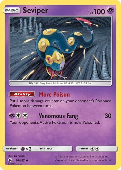 Seviper SM - Burning Shadows Pokemon card