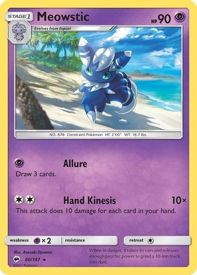 Meowstic SM - Burning Shadows Pokemon card