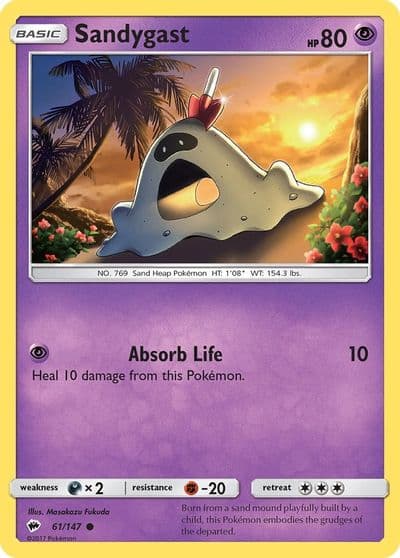 Sandygast SM - Burning Shadows Pokemon card