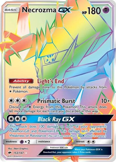 Necrozma GX (Secret) SM - Burning Shadows Pokemon card