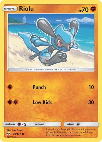 Riolu SM - Burning Shadows Pokemon card