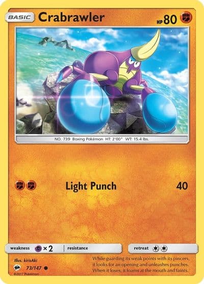 Crabrawler SM - Burning Shadows Pokemon card