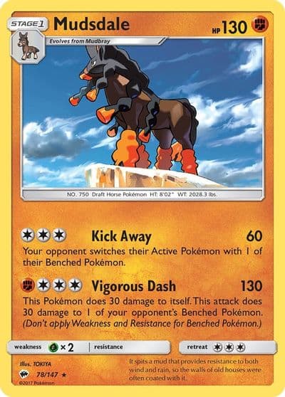 Mudsdale SM - Burning Shadows Pokemon card