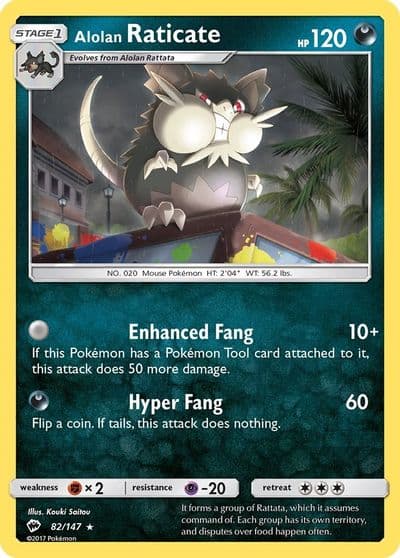 Alolan Raticate SM - Burning Shadows Pokemon card