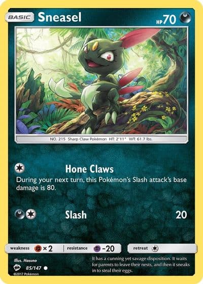 Sneasel SM - Burning Shadows Pokemon card