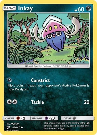 Inkay SM - Burning Shadows Pokemon card