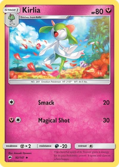 Kirlia SM - Burning Shadows Pokemon card