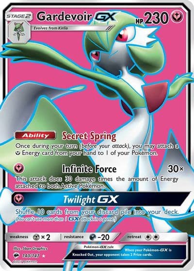 Gardevoir GX (Full Art) SM - Burning Shadows Pokemon card