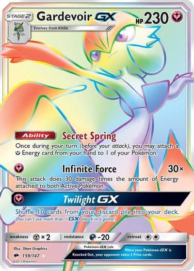 Gardevoir GX (Secret) SM - Burning Shadows Pokemon card