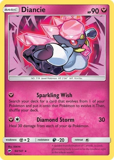 Diancie SM - Burning Shadows Pokemon card