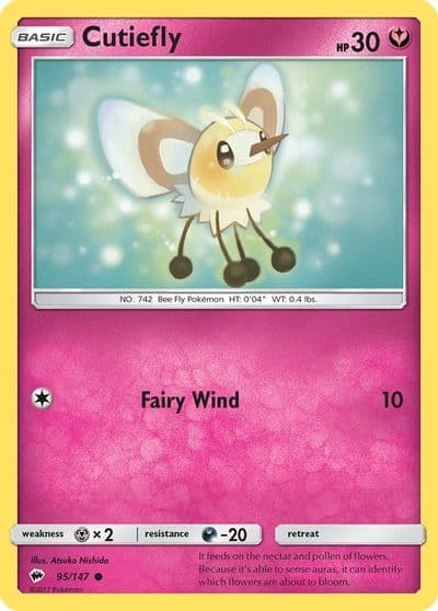 Cutiefly SM - Burning Shadows Pokemon card