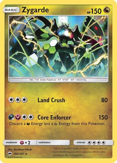 Zygarde SM - Burning Shadows Pokemon card